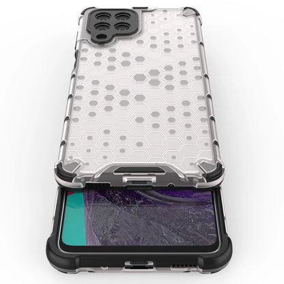 Honeycomb case armored cover with a gel frame for Samsung Galaxy M53 5G black_6