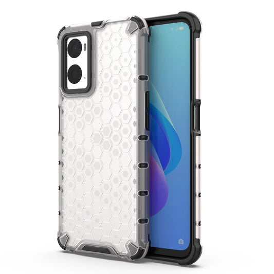 Honeycomb case armored cover with gel frame Oppo A76 / Oppo A36 / Realme 9i transparent_0