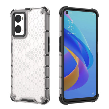 Honeycomb case armored cover with gel frame Oppo A76 / Oppo A36 / Realme 9i transparent_15
