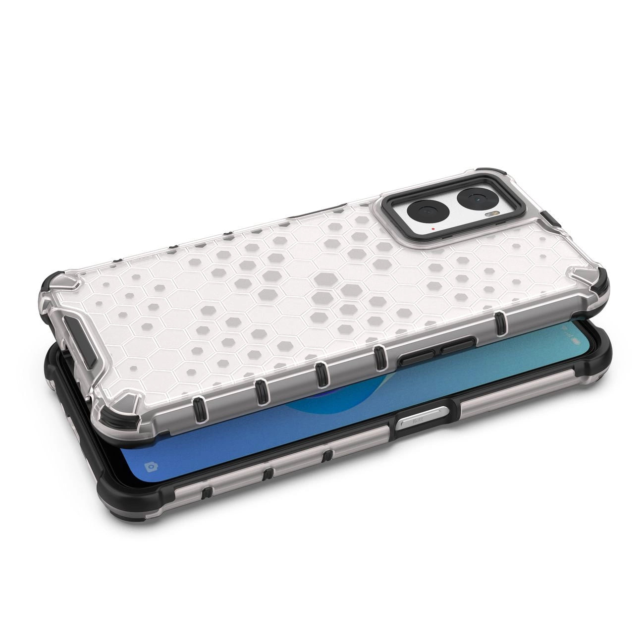 Honeycomb case armored cover with gel frame Oppo A76 / Oppo A36 / Realme 9i transparent_1