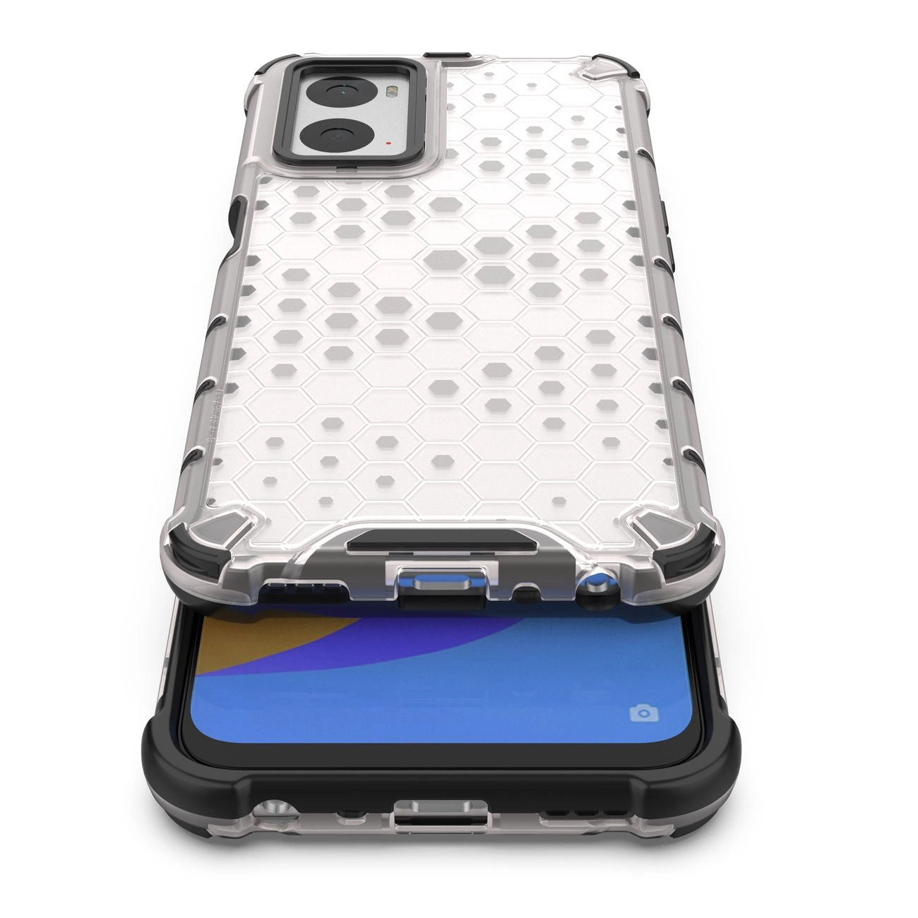 Honeycomb case armored cover with gel frame Oppo A76 / Oppo A36 / Realme 9i transparent_5