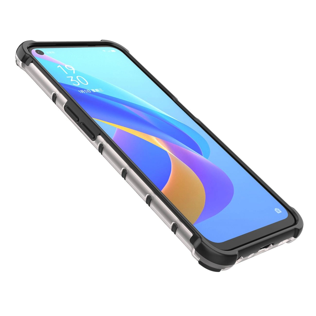 Honeycomb case armored cover with gel frame Oppo A76 / Oppo A36 / Realme 9i transparent_6