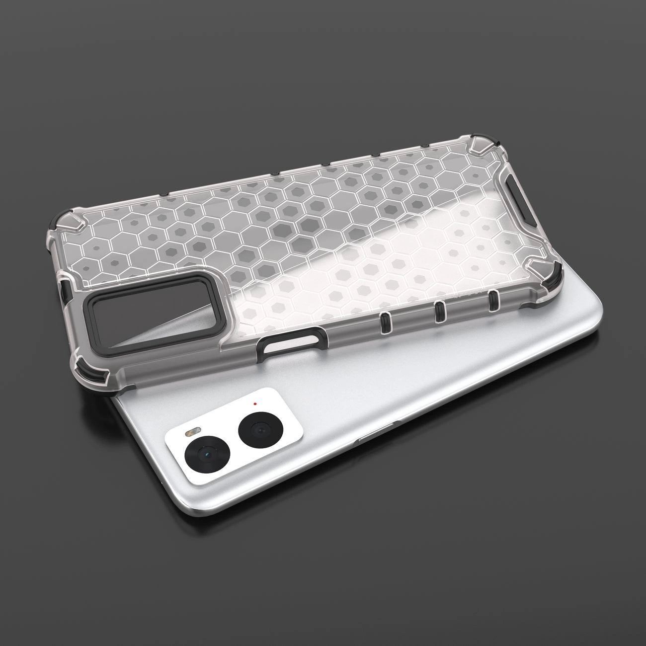 Honeycomb case armored cover with gel frame Oppo A76 / Oppo A36 / Realme 9i transparent_8