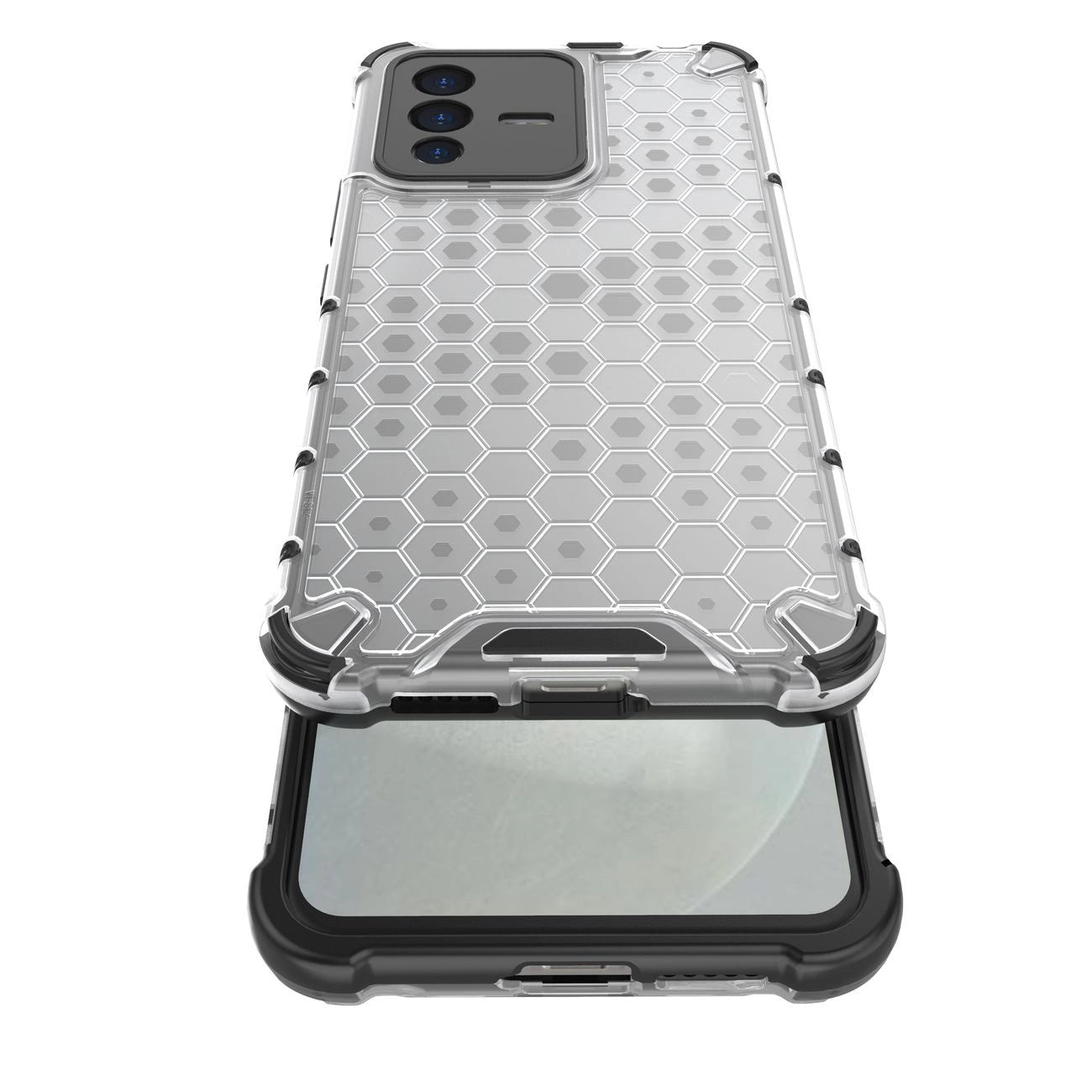 Honeycomb case armored cover with a gel frame Vivo V23 5G black_13