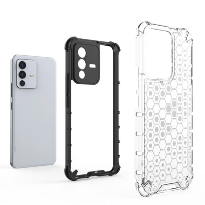 Honeycomb case armored cover with a gel frame Vivo V23 5G black_18