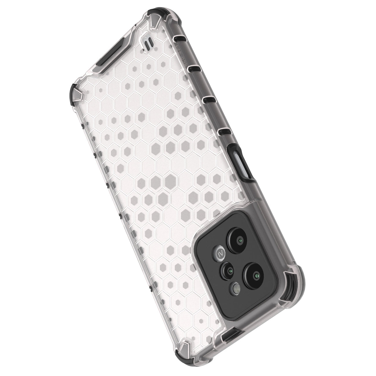Honeycomb case armored cover with a gel frame Realme C31 transparent_14