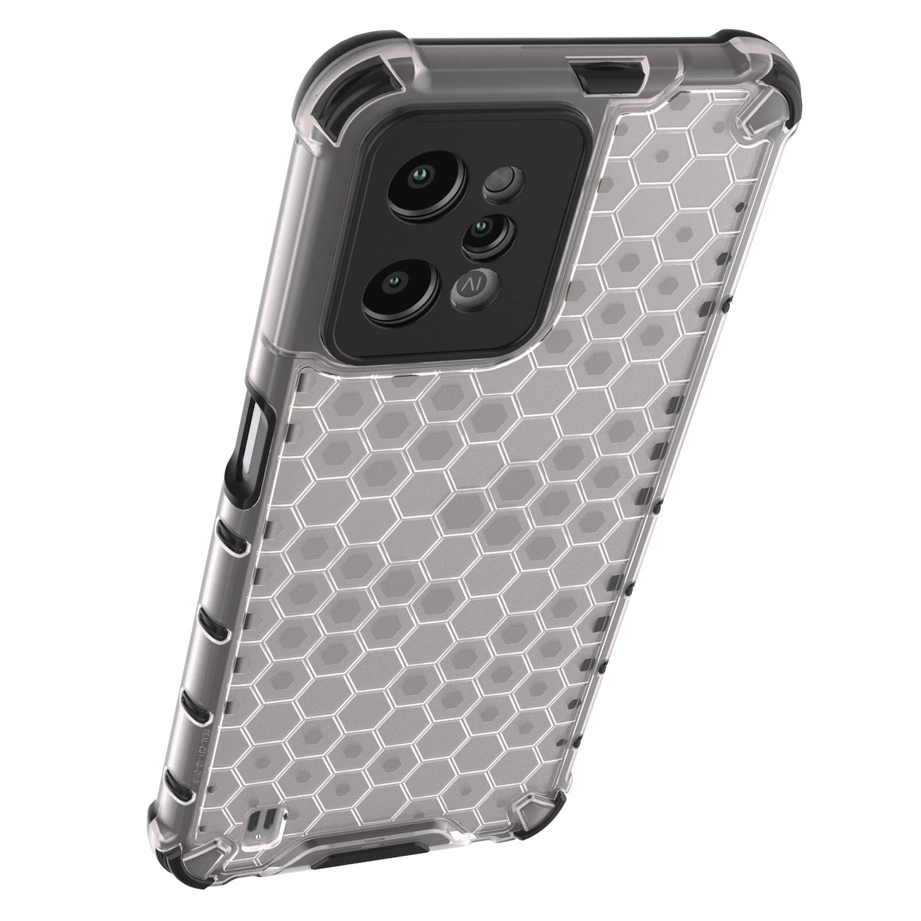 Honeycomb case armored cover with a gel frame Realme C31 transparent_15