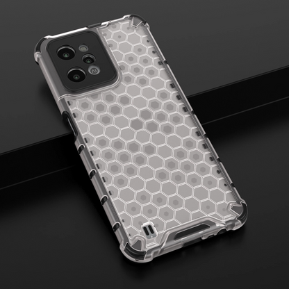 Honeycomb case armored cover with a gel frame Realme C31 transparent_19