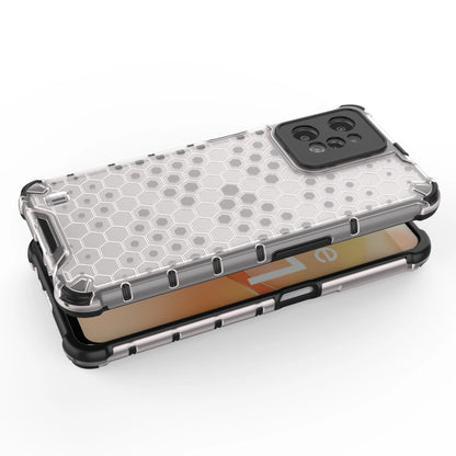 Honeycomb case armored cover with a gel frame Realme C31 transparent_2
