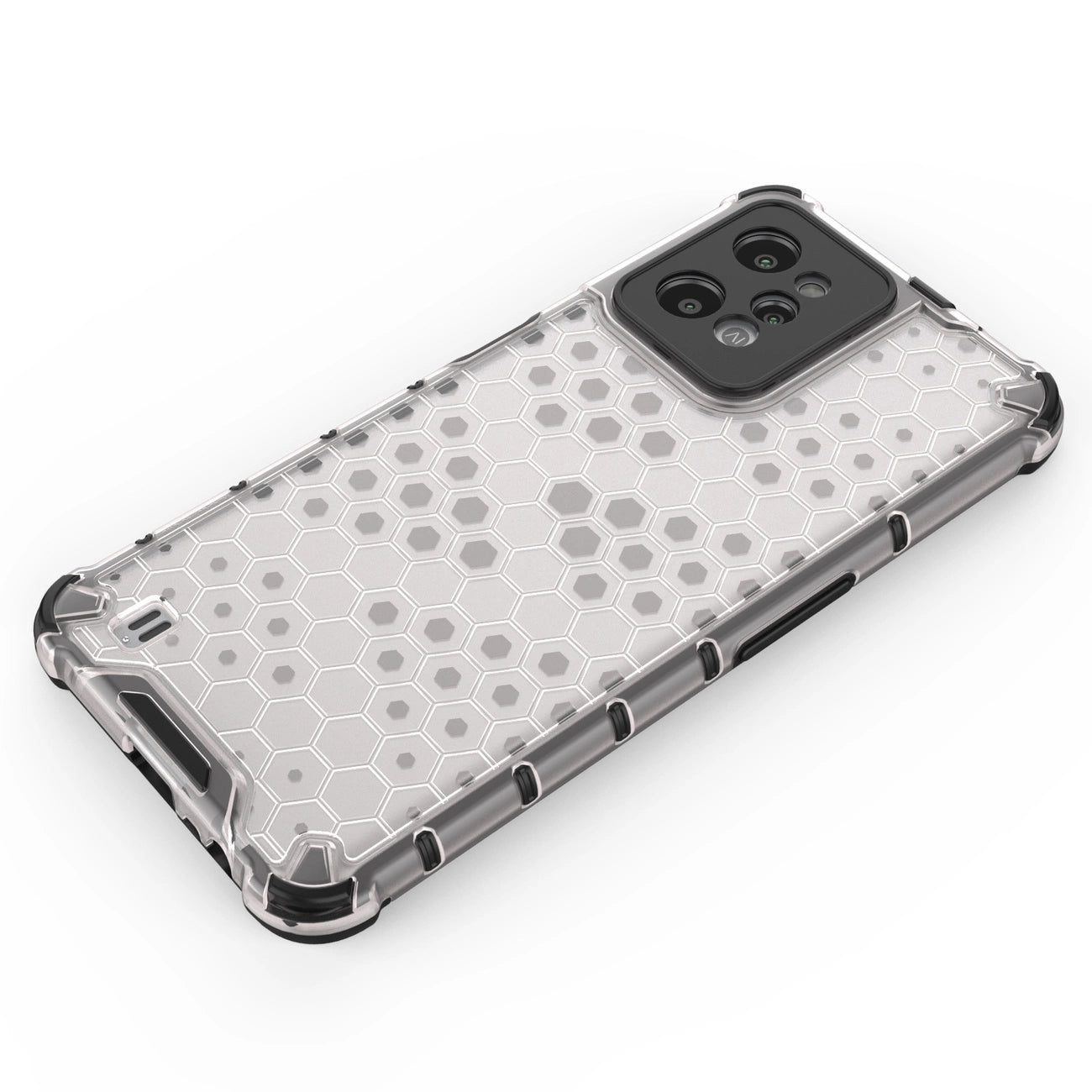 Honeycomb case armored cover with a gel frame Realme C31 transparent_3