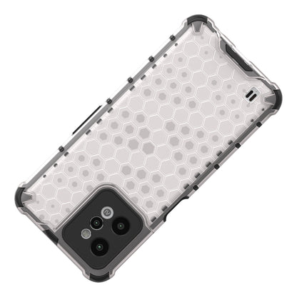 Honeycomb case armored cover with a gel frame Realme C31 transparent_5