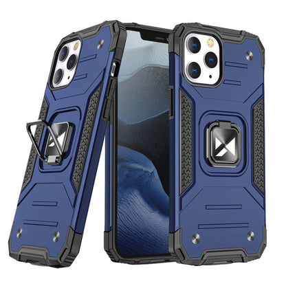 Wozinsky Ring Armor case for iPhone 14 Pro armored cover magnetic holder ring blue_0