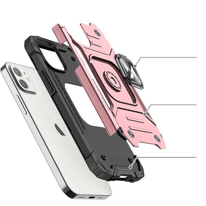 Wozinsky Ring Armor case for iPhone 14 armored cover magnetic holder gold ring_3