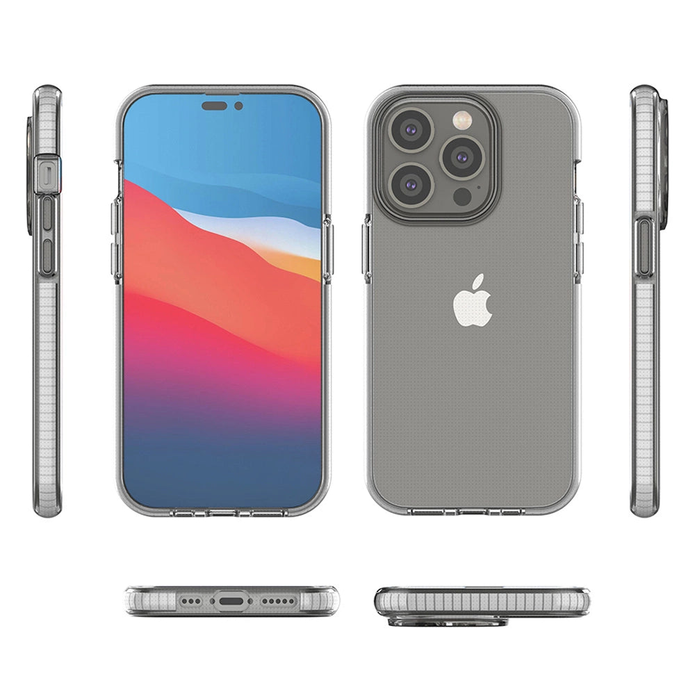 Spring Case case for iPhone 14 Pro silicone case with a frame black_1