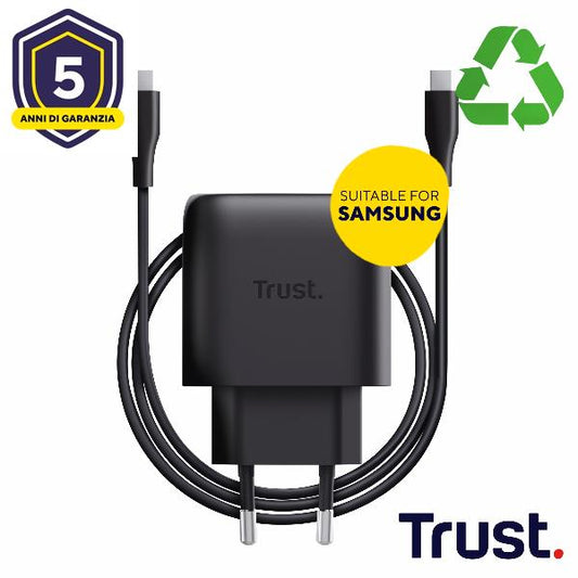 Carregador Trust / 45W USB-C / Preto / Plástica Reciclada 50% / MAXO F/Samsung_0