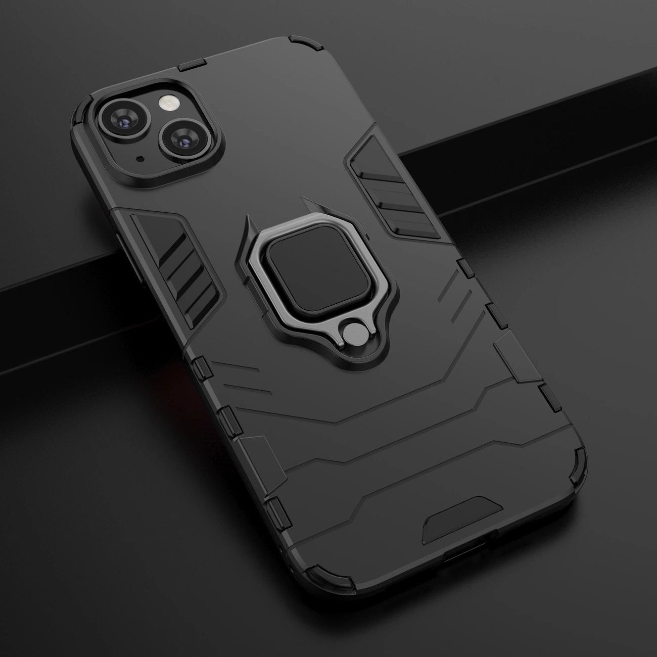 Ring Armor case for iPhone 14 Pro Max armored cover magnetic holder ring black_7