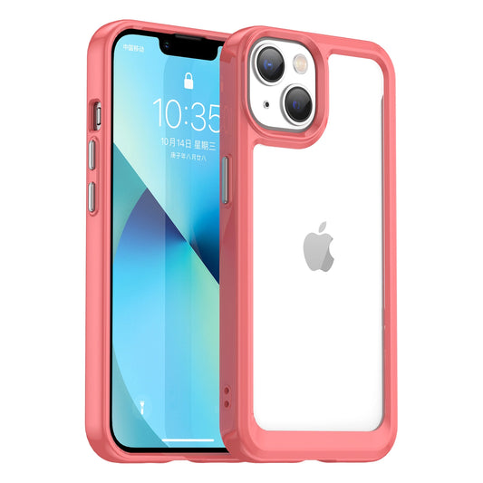 Outer Space Case iPhone 14 hard cover with a gel frame red_0