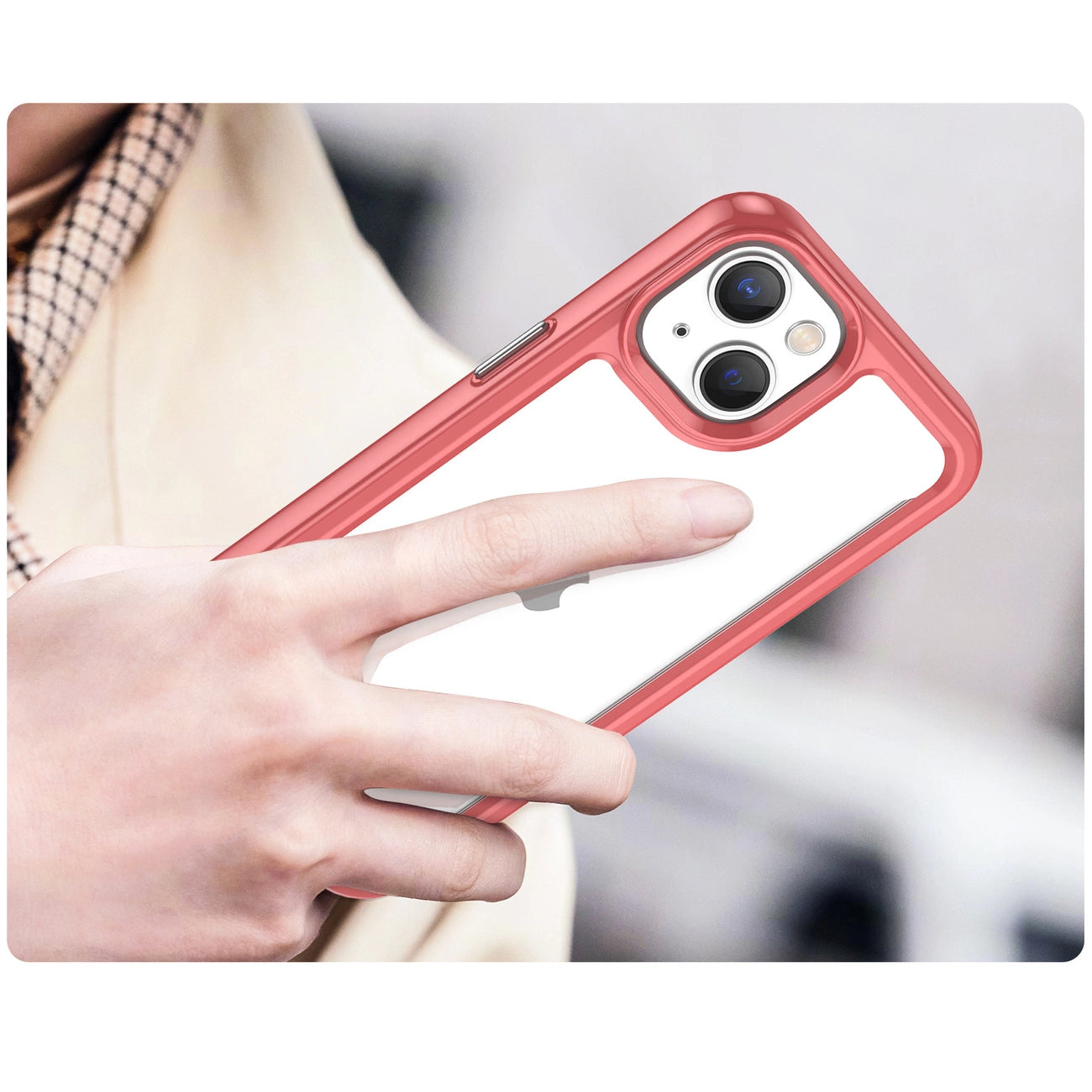 Outer Space Case iPhone 14 hard cover with a gel frame red_4