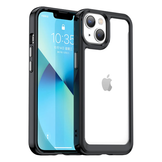 Outer Space Case iPhone 14 Plus hard cover with a gel frame black_0