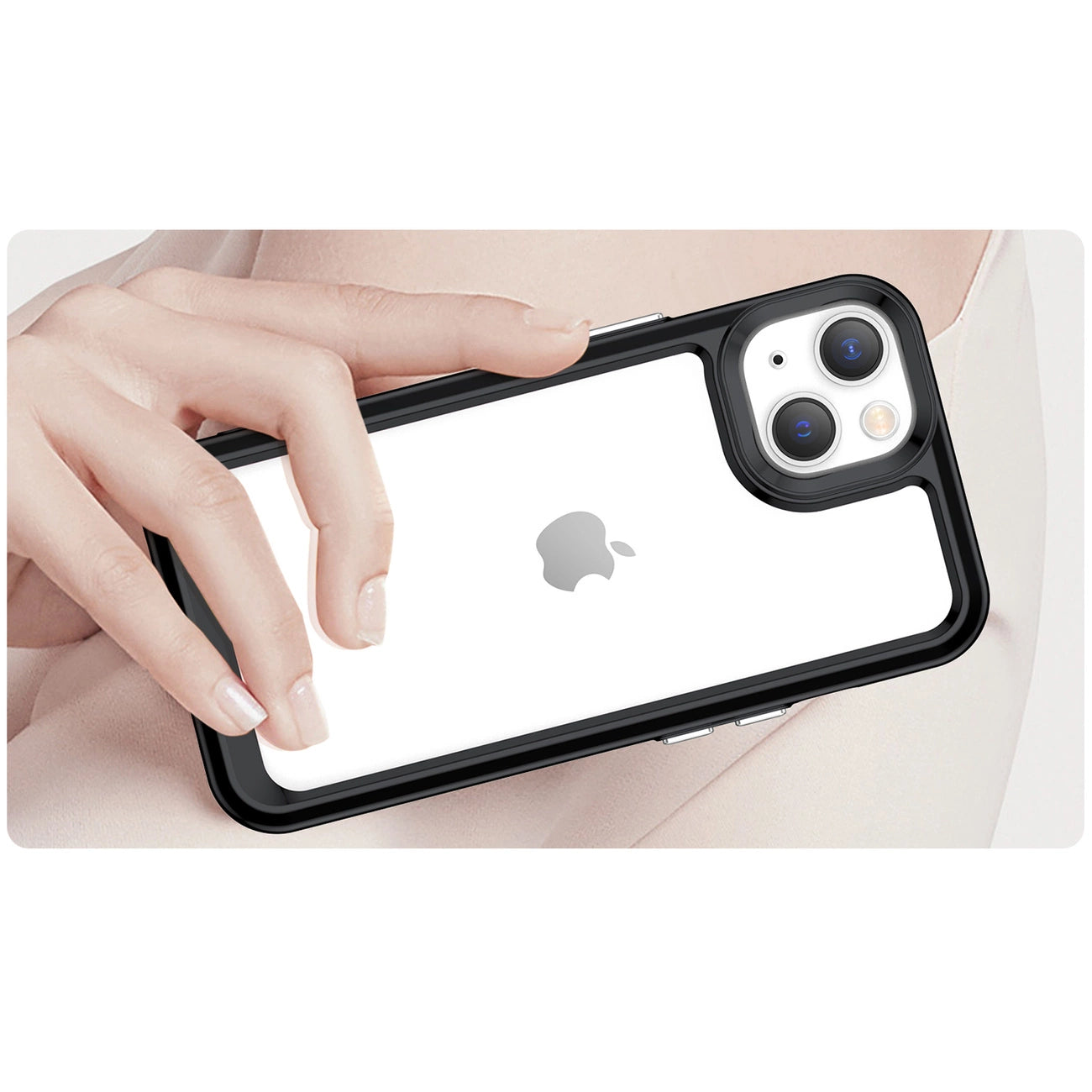 Outer Space Case iPhone 14 Plus hard cover with a gel frame black_3