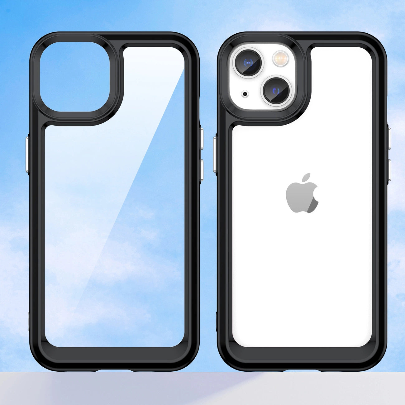 Outer Space Case iPhone 14 Plus hard cover with a gel frame black_7