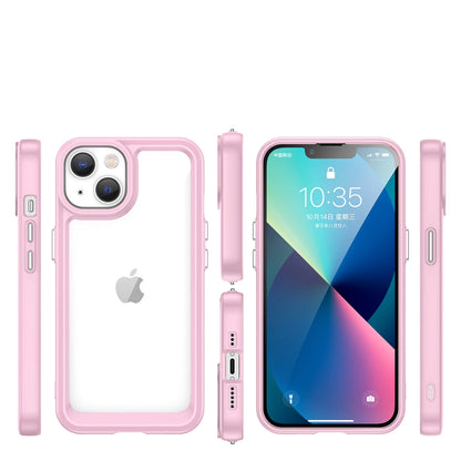 Outer Space Case iPhone 14 Plus hard cover with a gel frame pink_1