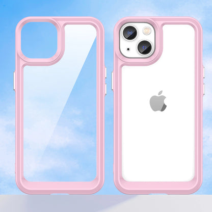 Outer Space Case iPhone 14 Plus hard cover with a gel frame pink_7