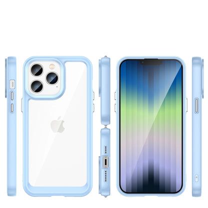 Outer Space Case iPhone 14 Pro Max hard case with a gel frame blue_1