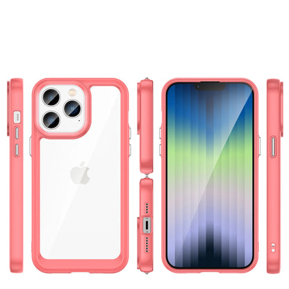 Outer Space Case iPhone 14 Pro Max hard cover with a gel frame red_1