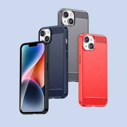 Carbon Case iPhone 14 case flexible gel back cover blue_11