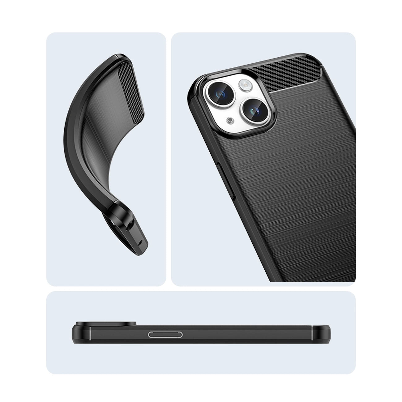 Carbon Case iPhone 14 case flexible gel back cover blue_14