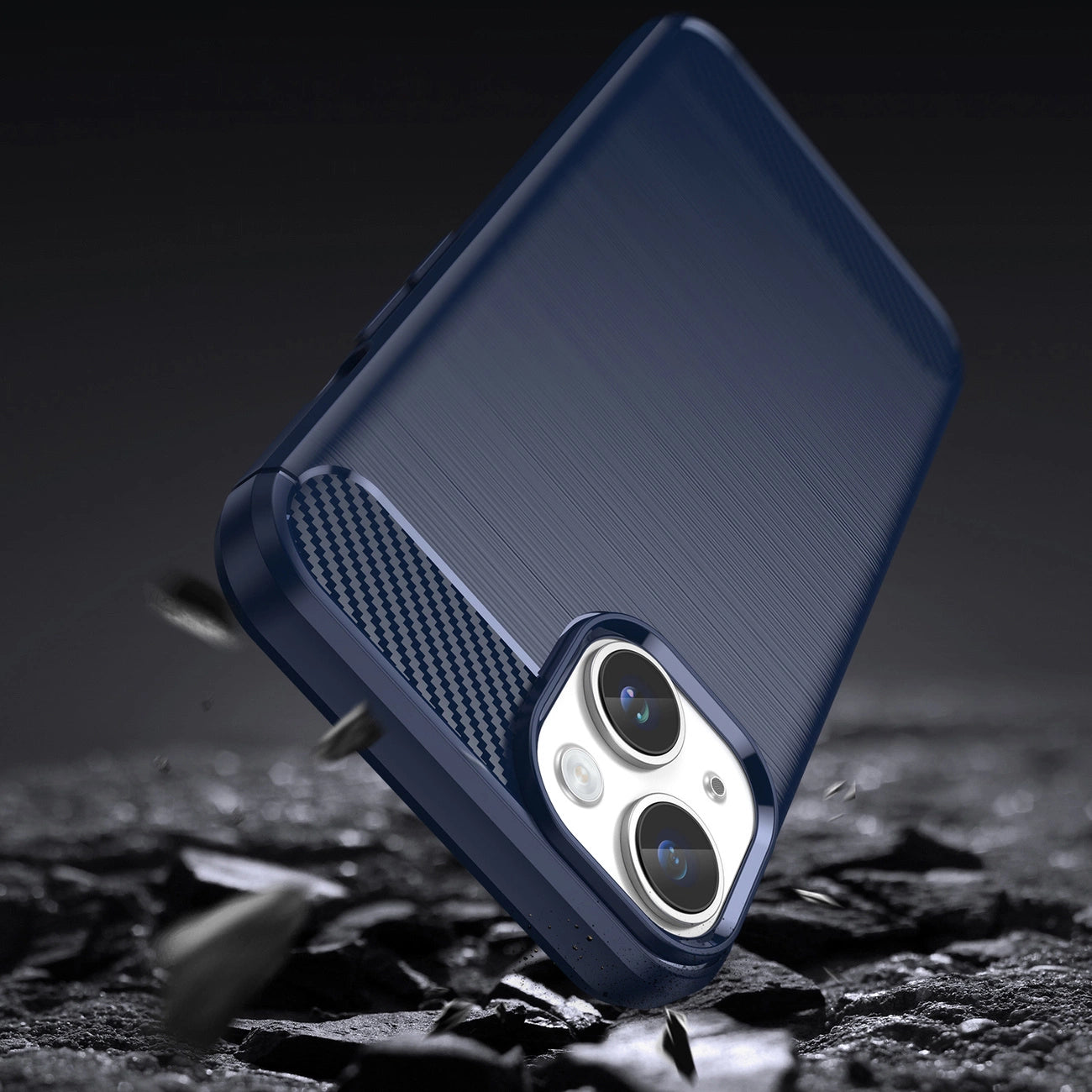 Carbon Case iPhone 14 case flexible gel back cover blue_2
