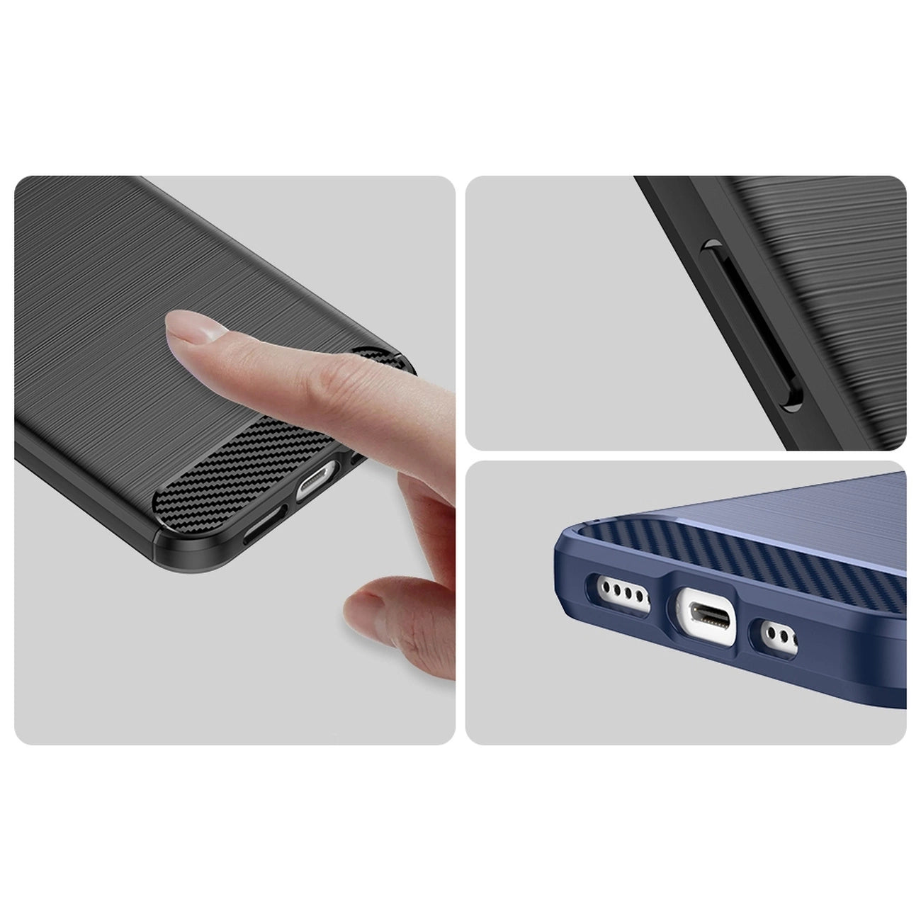 Carbon Case for iPhone 14 Plus flexible gel back cover black_10