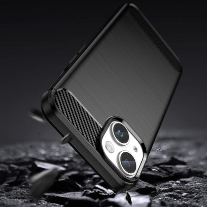 Carbon Case for iPhone 14 Plus flexible gel back cover black_2