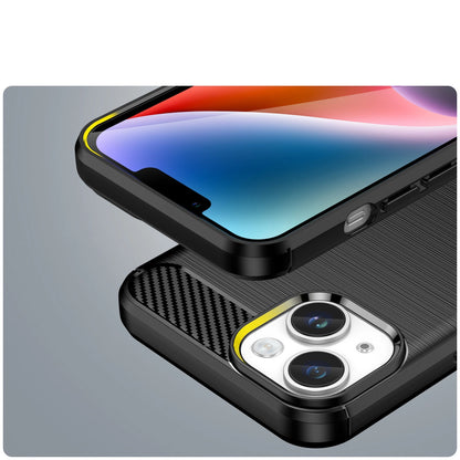 Carbon Case for iPhone 14 Plus flexible gel back cover black_5