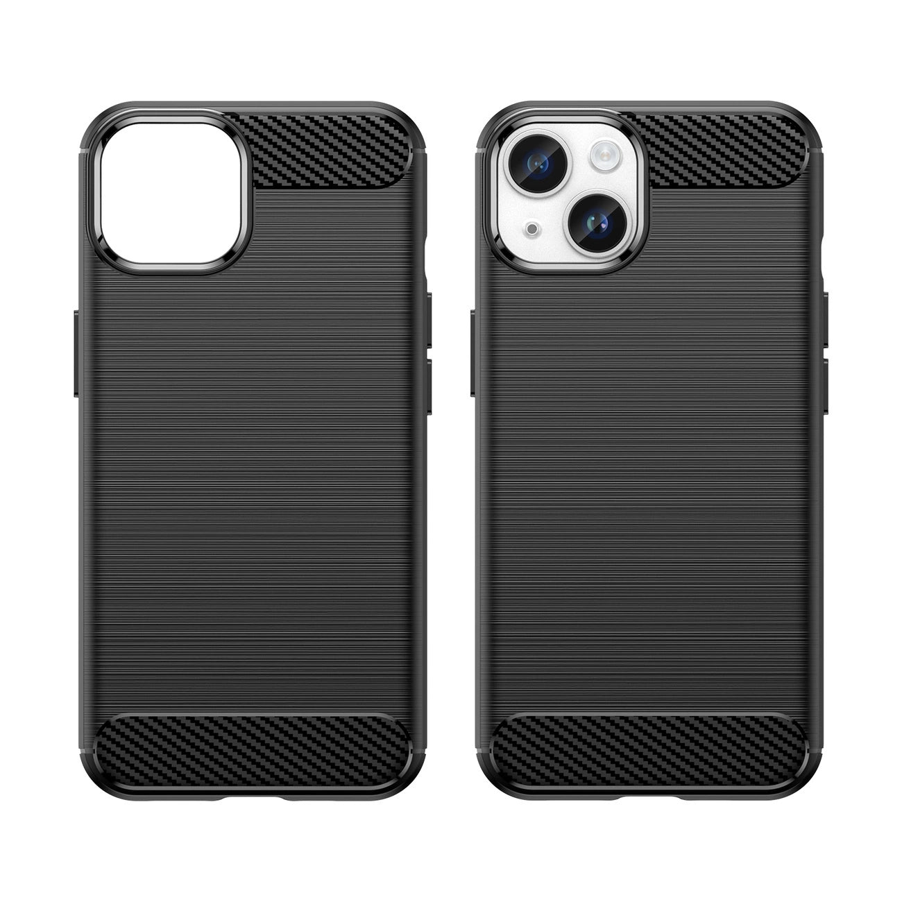 Carbon Case for iPhone 14 Plus flexible gel back cover black_7