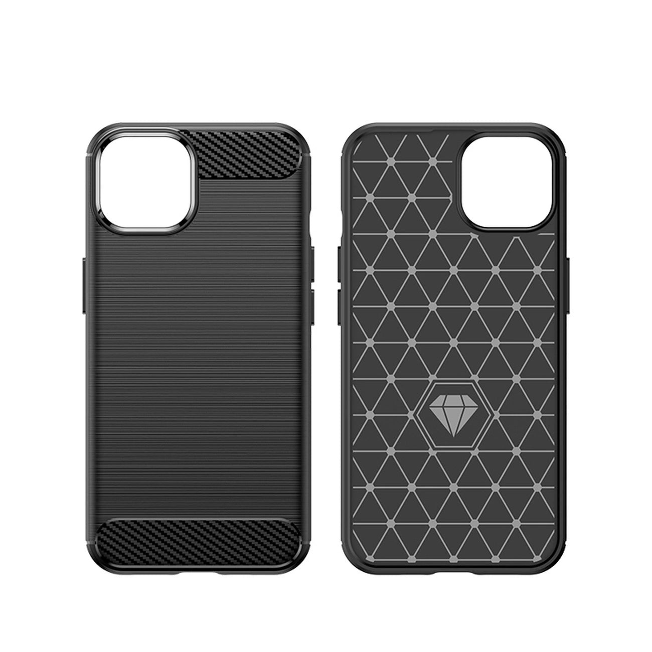 Carbon Case for iPhone 14 Plus flexible gel back cover blue_13