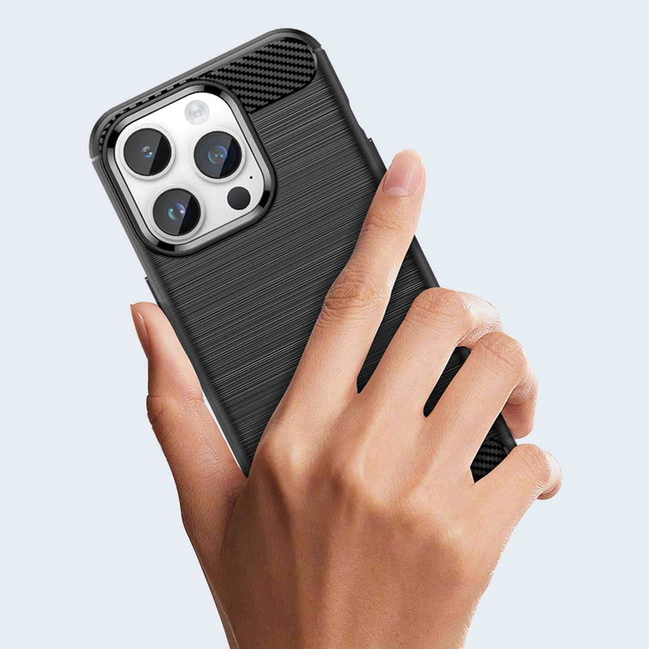 Carbon Case iPhone 14 Pro flexible gel back cover black_12