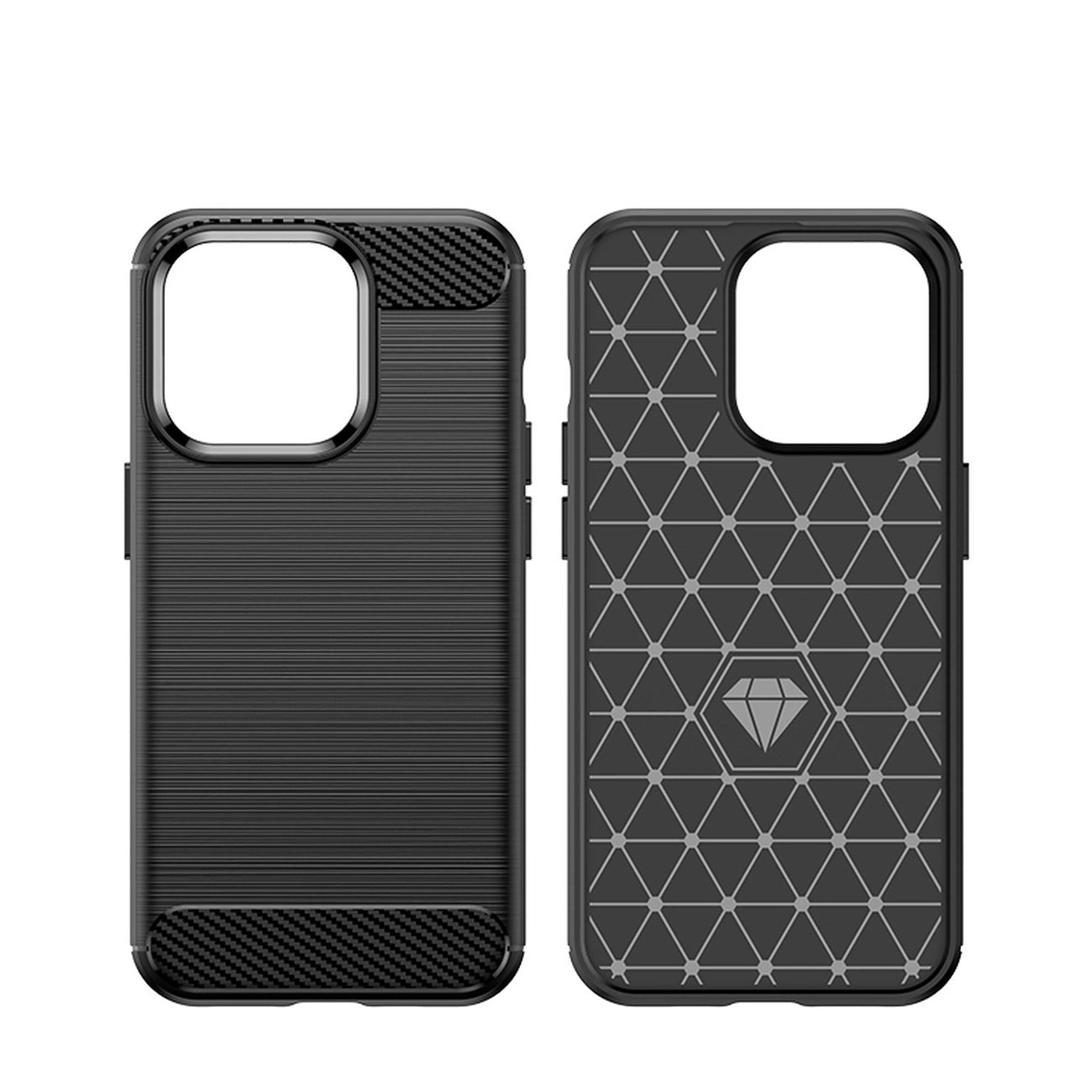 Carbon Case iPhone 14 Pro flexible gel back cover black_13
