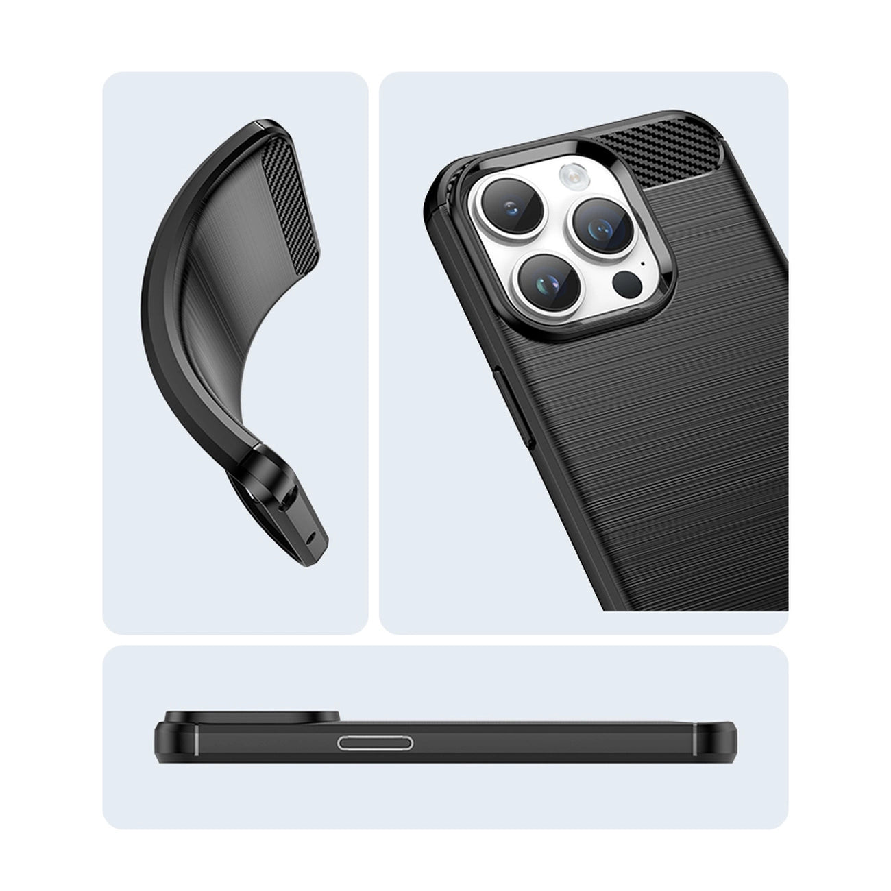 Carbon Case iPhone 14 Pro flexible gel back cover black_14