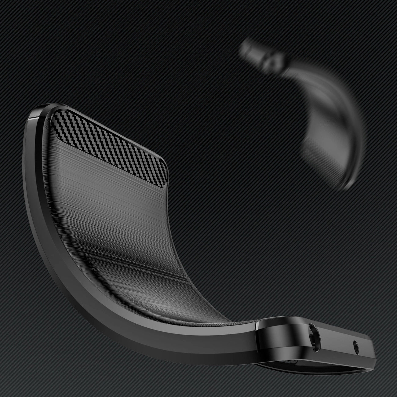 Carbon Case iPhone 14 Pro flexible gel back cover black_3