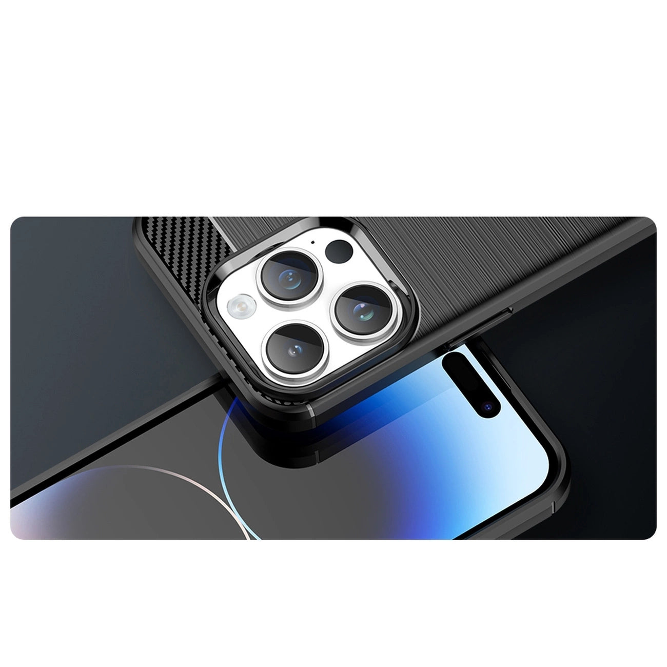 Carbon Case iPhone 14 Pro flexible gel back cover black_8