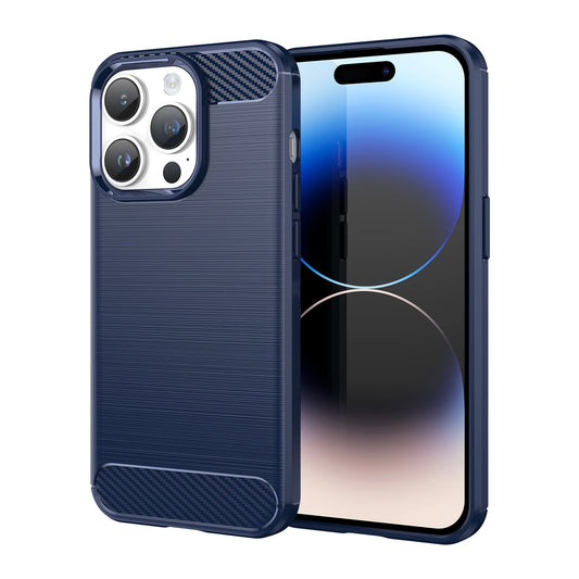 Carbon Case iPhone 14 Pro flexible gel back cover blue_0