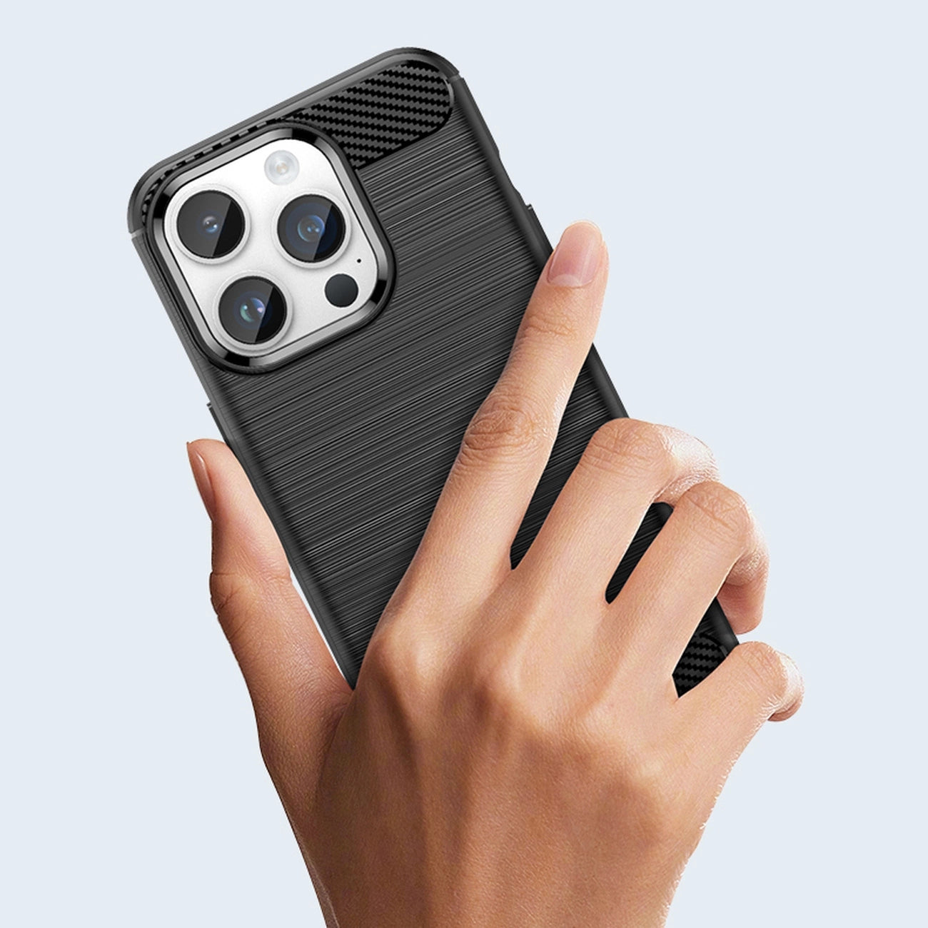 Carbon Case iPhone 14 Pro Max flexible gel back cover black_12
