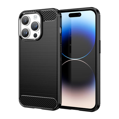 Carbon Case iPhone 14 Pro Max flexible gel back cover black_0