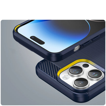Carbon Case for iPhone 14 Pro Max flexible gel back cover blue_4