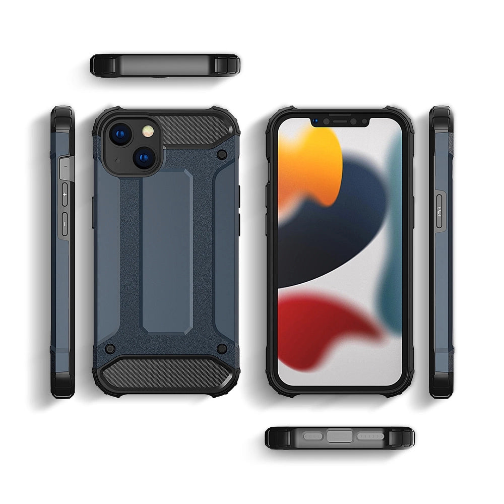 Hybrid Armor case for iPhone 14 Plus armored hybrid cover blue_2