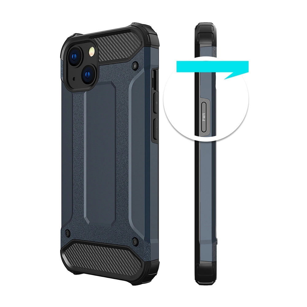 Hybrid Armor case for iPhone 14 Plus armored hybrid cover blue_3