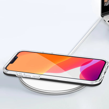Clear 3in1 case for iPhone 14 Pro silicone cover with frame black_5