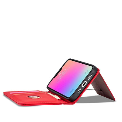 Magnet Card Case case for iPhone 14 flip cover wallet stand red_9